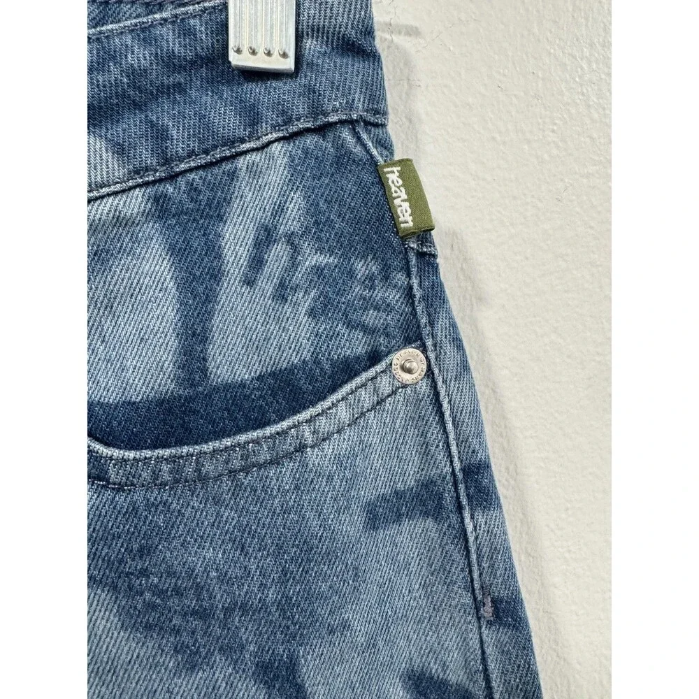 Heaven By Marc Jacobs New Blue Laser Floral Denim Jeans 24 - Picture 5 of 8